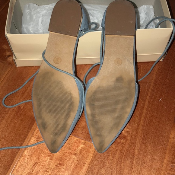 Mossimo ice blue lace up ballet flats - Picture 2 of 5